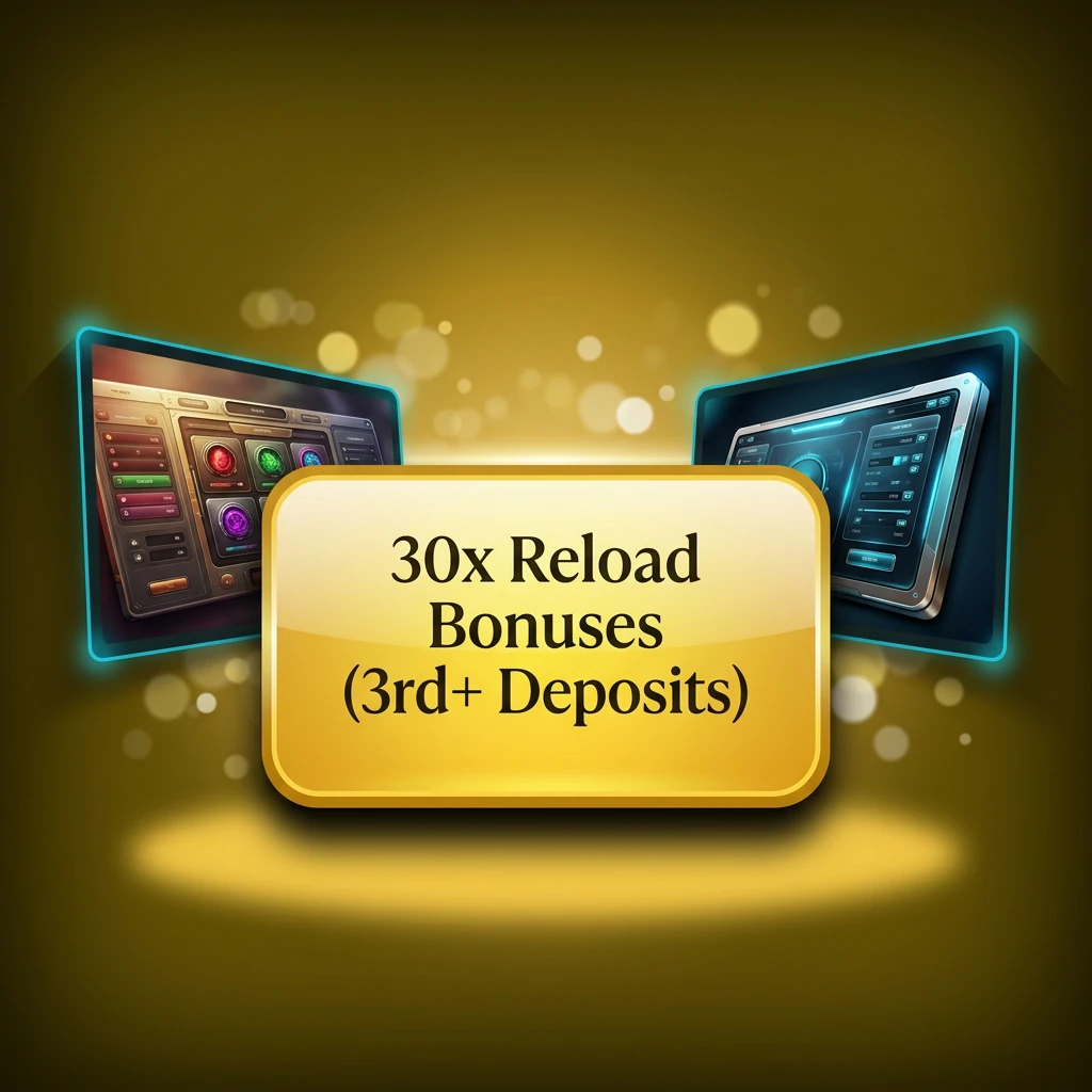 30x Reload Bonuses (3rd+ Deposits) 30x Reload Bonuses (3rd+ Deposits)